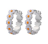 Terrakotta Ohrringe Inspirierendes Design, Gänseblümchen-Ohrringe, frische und elegante Ohrringe, der Atem der Liebe, interessante Ohrringe, kreative Geschenke für Mädchen Ohrclips Aus (A, One Size)