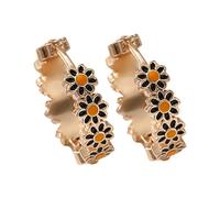 Terrakotta Ohrringe Inspirierendes Design, Gänseblümchen-Ohrringe, frische und elegante Ohrringe, der Atem der Liebe, interessante Ohrringe, kreative Geschenke für Mädchen Ohrclips Aus (B, One Size)