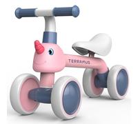 TERRAMUS Bicicletta da corsa per bambini a partire da 1 anno, giocattolo con 4 ruote per bambini da 12 a 36 mesi, prima bicicletta senza pedale per ragazzi e ragazze, primo compleanno regalo per 1