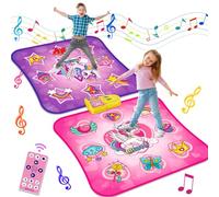 TERRAMUS Tappetino da ballo luminoso per bambini, ottimo regalo di compleanno per ragazze e ragazzi, gioco di danza elettronico a 6 tasti, volume regolabile, 27 livelli, con luci a LED, musica