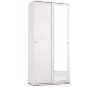 Terraneo Armadio 2 Ante Scorrevoli 90x45x194 cm Legno MDF colore Bianco - EL115/1 B Terraneo