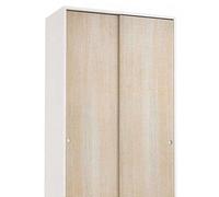 Terraneo Mobile Armadio Rovere Doppia Anta Scorrevole 4 Ripiani Regolabili EL115ROV4RIP