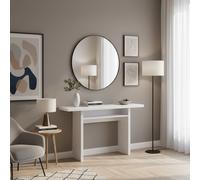 Terraneo Consolle allungabile Tavolo in legno MDF 120x35/70x75h cm colore Bianco - EL530 Serie Opl