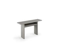 Terraneo tavolo consolle estensibile Oplà in colore cemento, design moderno e salvaspazio con piano allungabile da 35 a 70 cm, ideale per ambienti funzionali, dimensioni 120x35/70x75 cm