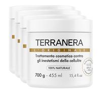 Terranera Fango Anticellulite 2kg (4x700g) - Trattamento Drenante Corpo - Riduce Inestetismi Cellulite e Rassoda la Pelle