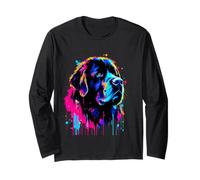 Terranova Amante Pop Art Bellissimo Terranova Cane Maglia a Manica
