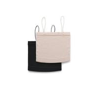 TERRANOVA Canotta Donna Seamless a Costine con Spalline Sottili, Comoda Colore 1x Nero, 1x Beige (Nude) Taglia M