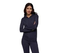 TERRANOVA Felpa Pesante Tinta Unita con Cappuccio e Zip da Donna Colore Blu Scuro Melange Taglia S