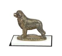 Terranova - figurina con un cane su una base di legno bianca, Art Dog IT