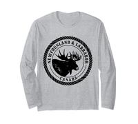 Terranova & Labrador Canada Alce Vintage Canadese Maglia a Manica