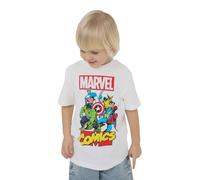 TERRANOVA Maglietta Bambino in Cotone con Girocollo e Stampa Colorata Colore Marvel - Bianco Ottico Taglia 6 Anni