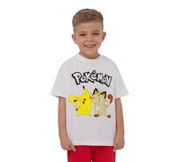 TERRANOVA Maglietta Bambino in Cotone con Girocollo e Stampa Colorata Colore Pokemon - Bianco Ottico Taglia 6 Anni