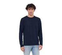 TERRANOVA Maglietta Uomo a Manica Lunga in Cotone con Girocollo Regular Fit Colore Blu Navy Taglia XL