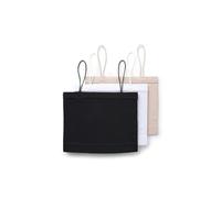 TERRANOVA Pack 3 Canotta Top Seamless a Costine con Spalline Sottili - 1x Nudo, 1x Nero, 1x Bianco - XS/S