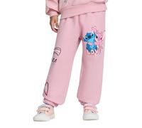 TERRANOVA Pantaloni Tuta Bimba con Stampa Stitch® e Coulisse - Regular Fit, Fondo Elasticizzato, Casual - Rosa - 6-7