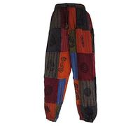 Terrapin Trading Fair Trade Nepal Cotone Patchwork Pantaloni con Vera Toppe