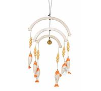 Terrapin Trading Ltd Commercio equo e solidale legno di deriva, decorazione rustica da parete a 3 strati, colore: arancione