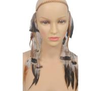 Terrapin Trading Ltd Fascia Per Capelli Con Perline E Piume Multi