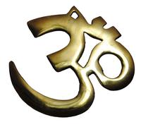 Terrapin Trading Ltd Placca Da Parete Om Aum In Ottone 4 Pollici Buddismo Hindu