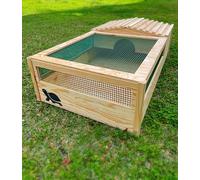 TERRARIO CON CASETTA AL COPERTO PER TARTARUGHE DI TERRA 112x62x32 PER ESTERNO