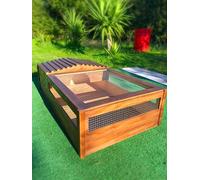 TERRARIO CON CASETTA PER TARTARUGHE DI TERRA 110x60x30 LEGNO TRATTATO ESTERNO