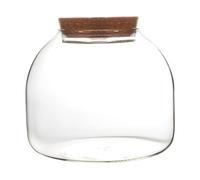 Terrario in vetro per piante, terrario per piante da 1600 ml con coperchio in sughero, grande barattolo di apertura per mini piante grasse edifici paesaggistici, terrari in vetro per piante