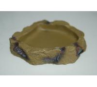 Terrario Piccolo Rettile Roccia Mimetico Cibo Piatto 10 x 8 x 2 CM Bere O Cibo