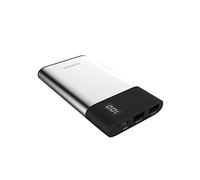 TerraTec P80slim, Batteria Esterna da 8000 mAh, 2 uscite (USB), Display Digitale, Superficie in Alluminio, per iPhone, iPad, Samsung Galaxy e Altri (Argento/Nero)