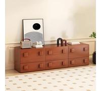 TerraVibe Mobile con cassetto, cassettiera vintage marrone in legno, piccolo armadietto in legno come comodino, cassettiera marrone, ideale come armadietto multiuso per soggiorno e camera da letto (3