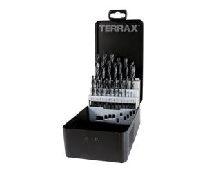 TERRAX A205211 - Juego de 25 brocas DIN 338 tipo N HSS laminadas