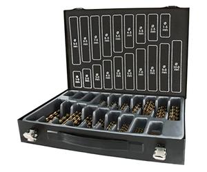 TERRAX A214200 - Maletín-almacén brocas DIN 338 tipo N HSS rectificadas (170 piezas)