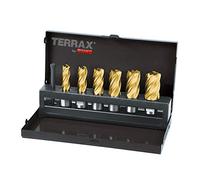 Terrax A108820T Set di 7 punte per trapano, HSS-TiN, Ø 12-22 mm