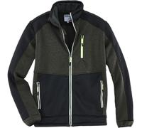 Terrax Workwear Giacca in pile lavorata a maglia Verde scuro/nero/Limette XXL