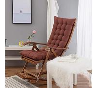 Terrazza Cuscini Per Sedie Sedia A Dondolo Imbottito Spesso Schienale Alto Cuscino Per Sedia Con 6 Legami Per Poltrona Panchina Cuscino 48x120x8cm,Caffè