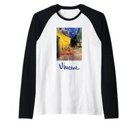 Terrazza del caffè di Notte, Place du Forum di Vincent Van Gogh Maglia con Maniche Raglan
