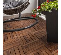 Terrazzo Klickfliese Mattonelle IN Legno Balkonboden Acacia 30cm 27x (32,09 €/