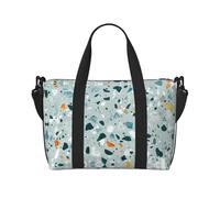 Terrazzo Marble Pastel Travel Bags Weekender Carry On per donne, borsa sportiva da palestra, borsone da allenamento, durante la notte, Nero , Taglia unica