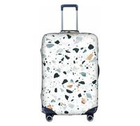 Terrazzo marmo pastello bagagli valigia trolley Protector elastico lavabile antigraffio misura 45-81 cm, bianco, L