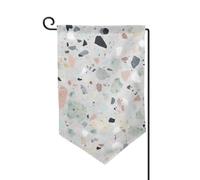 Terrazzo marmo pastello bandiere da giardino verticale doppia faccia bandiera casa 30,5 x 45,7 cm primavera estate stagionale cortile banner vacanza fattoria cortile all'aperto appeso bandiera