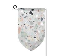 Terrazzo marmo pastello bandiere da giardino verticale doppia faccia bandiera casa 30,5 x 45,7 cm primavera estate stagionale cortile banner vacanza fattoria cortile all'aperto appeso bandiera