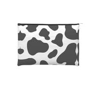 Terrazzo marmo pastello piccolo cosmetico riutilizzabile carta trucco borsa portatile viaggio borsa impermeabile, Mucca Spot, Taglia unica