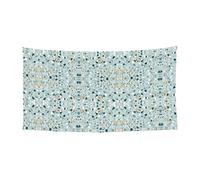 Terrazzo marmo pastello stampa 1'Pack Banner segno per Halloween, decorazione da appendere per interni ed esterni, resistente ai raggi UV con fori in metallo