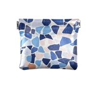 Terrazzo Modello Gloria Blu di Modo Delle Donne di Piccola Borsa di Cuoio Cambiamento Portatile Del Supporto Del Cambiamento Della Carta Organizzatore per