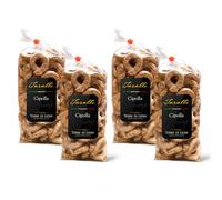 Terre di Lidia Sapori e Saperi di Puglia - Taralli Pugliesi alla Cipolla Croccanti e Friabili - Ideali per Aperitivi e Antipasti - Italian Snacks - 4x300g (Totale 1,2kg)