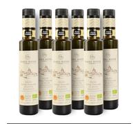 Terre Rosse - Olio Extravergine di Oliva Biologico Spremuto a Freddo - Monocultivar Moraiolo - Certificazioni DOP Umbria Colli Assisi Spoleto e Kosher/P - Campagna Olearia 2024-6 Bottiglie 250 ml