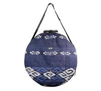 Terré Shamandrum Borsa in Ikat Blu Ø 45 cm per tamburo sciamano - in set MYSEVENDO - tracolla rotonda per tamburo rituale