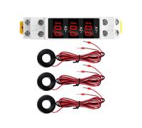 Terreno A 3 Fasi Din Rails Voltmetro Amperometro AC80-500V 1-100A Digital Energy Meter Con 3 Sensori Componente Elettronico