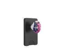 Terreno di caccia al lupo grigio, luna ghiacciata, foresta, galassia PopSockets PopWallet per MagSafe