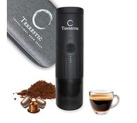 Terrestic Dose Macchina Caffè Espresso Portatile Elettrica + Custodia Protettiva da Viaggio Rigida - per Caffè in Polvere e capsule Nespresso, A batteria e ricarica con USB-C, Auto, Camping,Ufficio