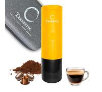 Terrestic Dose Macchina Caffè Espresso Portatile Elettrica + Custodia Protettiva da Viaggio Rigida - per Caffè in Polvere e capsule Nespresso, A batteria e ricarica con USB-C, Auto, Camping,Ufficio